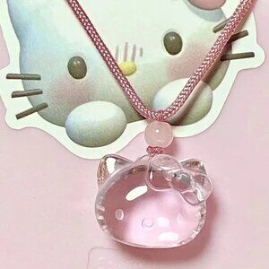 Pink Hello Kitty pendant necklace (New)